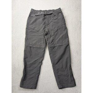 The North Face Pants Large Short Convertible Cargo Belted Nylon Hiking Gray